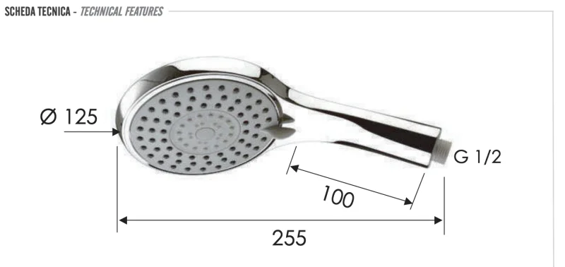 Ручной душ Remer 318DKX, хром