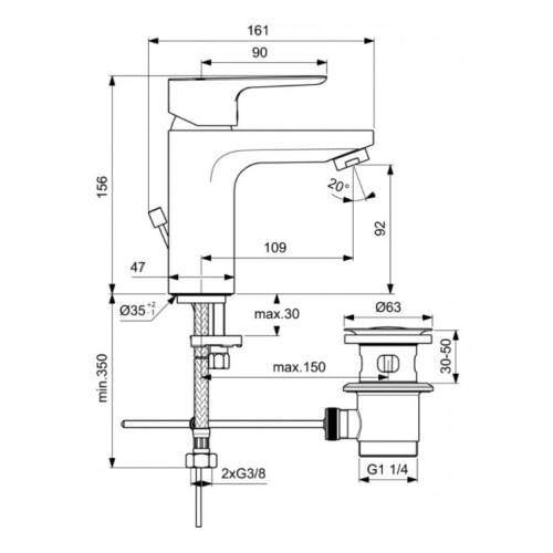 Комплект для ванны Ideal Standard Ceraplan III (BD005AA)