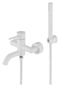 Смеситель для ванны Remer X Style X02BO, белый матовый