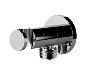 Держатель ручного душа с подключением шланга и запорным вентелем Remer 338M, хром