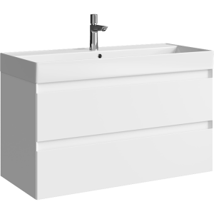 AQWELLA Geometria подвесная тумба на 2 ящика с умывальником в комплекте