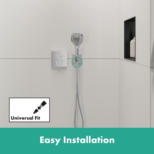Выход на ручной душ Hansgrohe Fixfit E Square, с держателем, 26889000