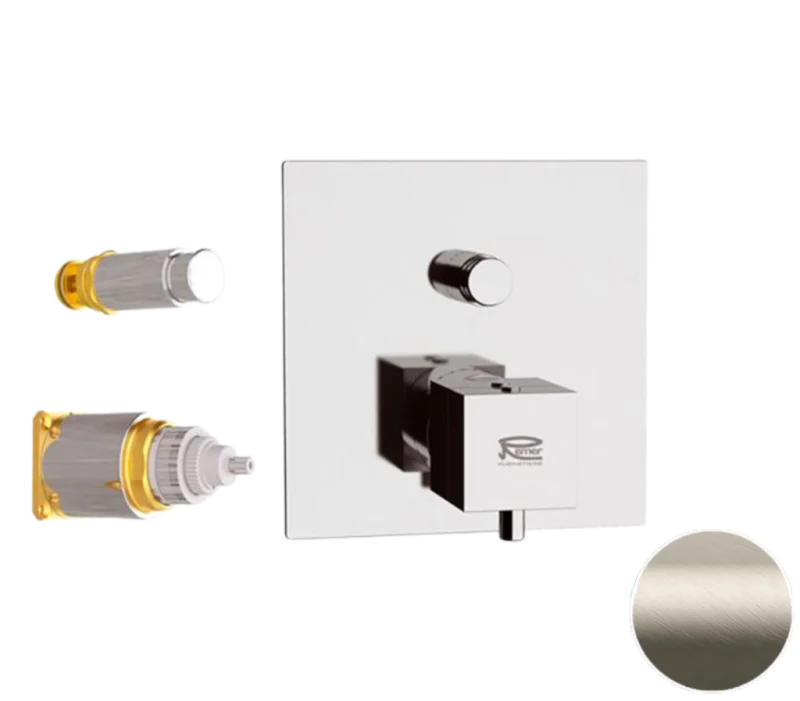 Смеситель термостатический для душа Remer Q-Elegance QT09KBXV, сталь