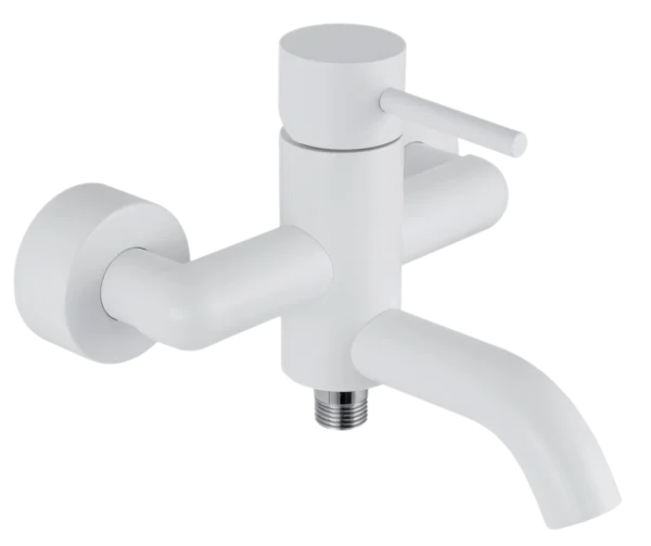 Смеситель для ванны Remer X Style X05BO, белый матовый