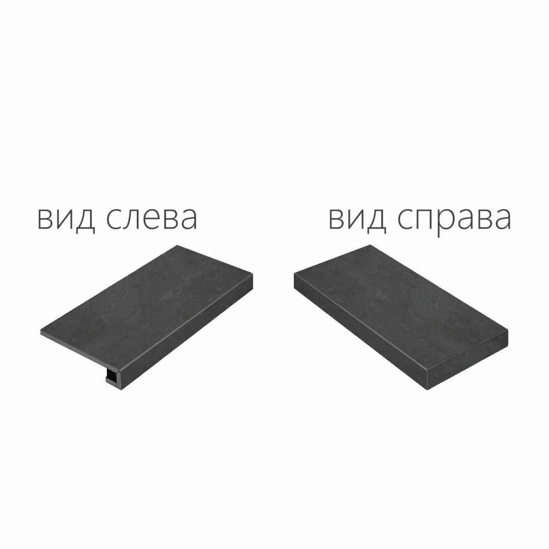 Ступень Italon SURFACE STEEL SCAL.60 ANG.DX / СЕРФЕЙС СТИЛ 60 УГЛ.ПРАВАЯ
