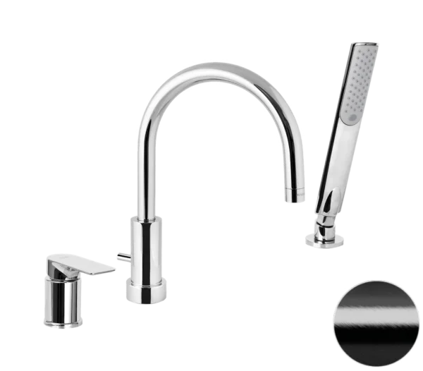 Смеситель для ванны Remer Infinity I07CFP, черный брашированный хром