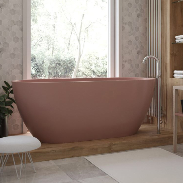 Ванна каменная Holbi Venus Solid Surface любой цвет по RAL изнутри и снаружи