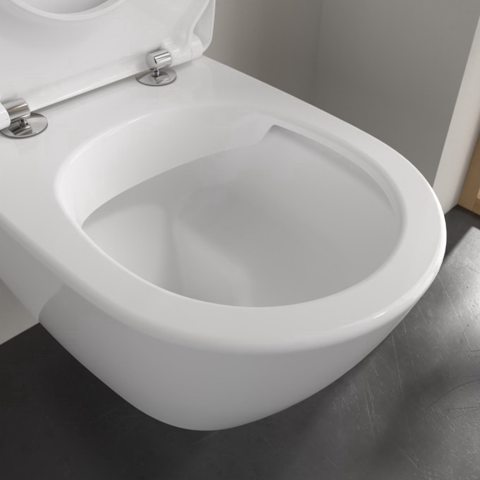 Унитаз подвесной Villeroy&Boch Subway 2.0 5614R001 + 9M78S101 37x56 с тонким сиденьем Soft Close, безободковый