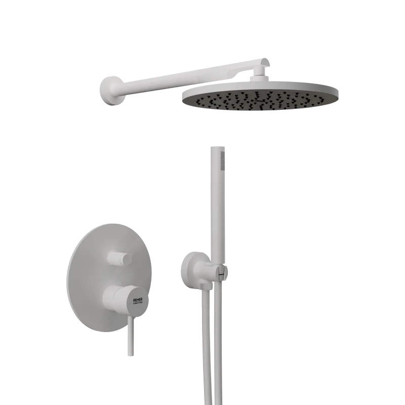 Душевая система Remer X Style X09S02OBO, белый матовый