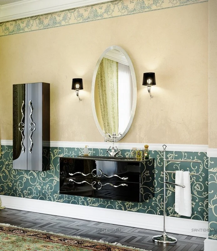 Тумба под умывальник Aqwella Clarberg Due amanti 100 DUE0110BLK черный