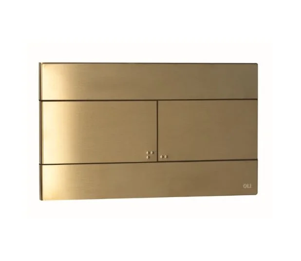 Кнопка смыва механическая OLI Slim 888565 INOX (золото), металл