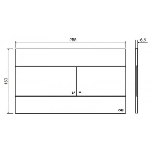 Кнопка смыва механическая OLI Slim 659055 черная soft-touch