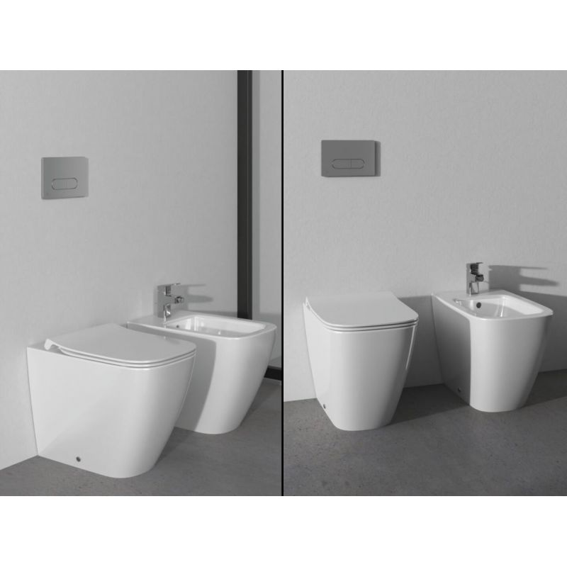 Унитаз приставной Standard i.life B безободковый RimLS+, c сиденьем Soft-Close