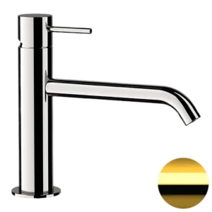 Смеситель для раковины Remer X Style X12ADO, золото глянцевое
