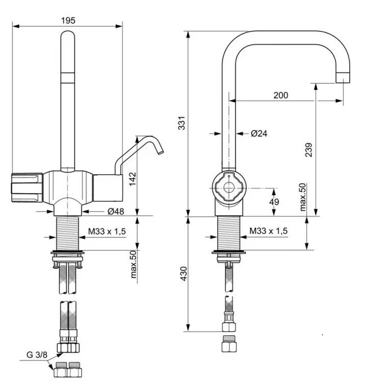 Смеситель Ideal Standard Venlomix Medical термостатический для раковины, хром, A5548AA