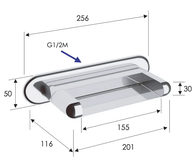 Излив настенный Remer 91NC, хром