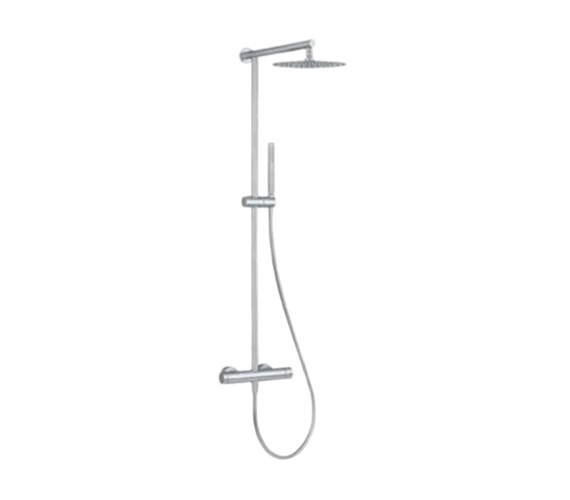 Душевая система термостатическая Remer X Style INOX SSXT37UFM25, нержавеющая сталь