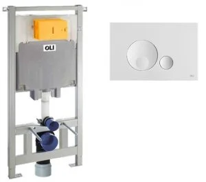 885111+152949 Инсталляция OLI 80 + клавиша смыва Globe белая