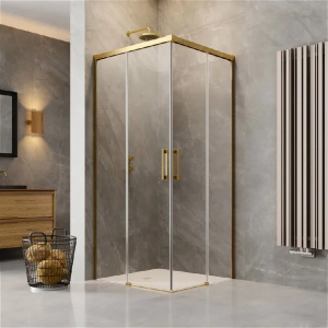 Душевая дверь Radaway Idea Gold KDD 100 х 200.5 см, стекло прозрачное, профиль золото, левая 1/2, 387062-09-01L