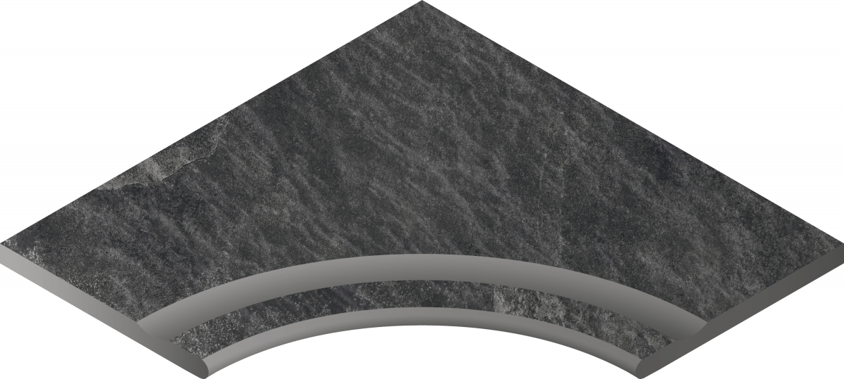 Бортик Italon MATERIA TITANIO BOR.60X60 SVASATO ANG.ROUND 30 / ТИТАНИО БОРT.60X60 С ВЫЕМ.УГЛ.ЗАКР.30