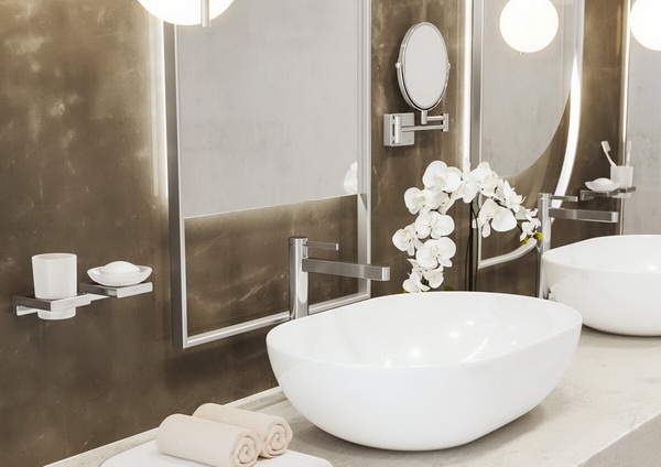 Зеркало для бритья Hansgrohe AddStoris матовый черный