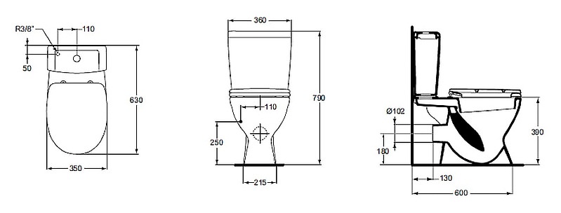 Унитаз-компакт Ideal Standard Eurovit plus V337001