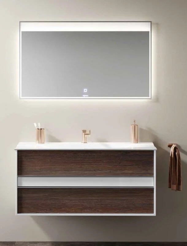 Тумба подвесной Aqwella Evolution 100 под умывальник крафт темный