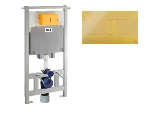 Комплект инсталляции OLI 80 + клавиша смыва Slim золото, 885111+154962