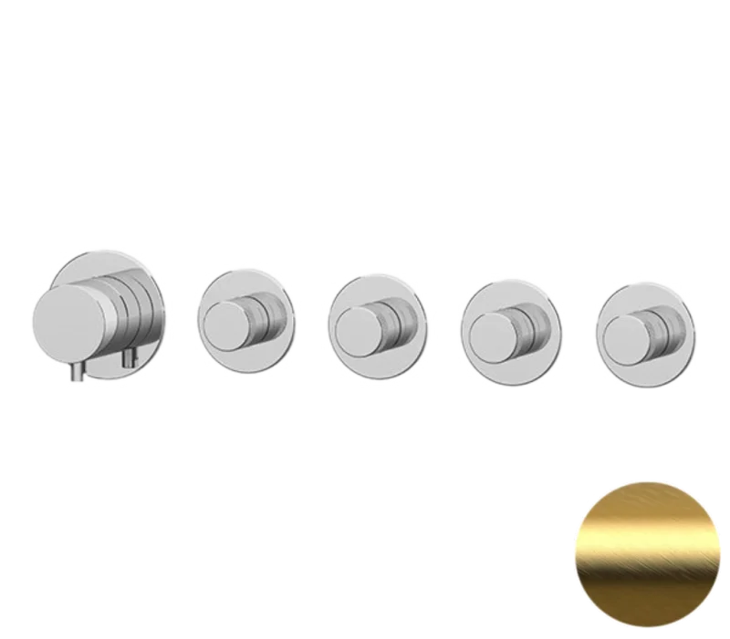 Смеситель для душа Remer X Style N98D4PBG, золото брашированное