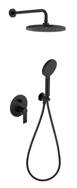 Душевая система Remer Energy EY09S02MD25NOVB, черный матовый