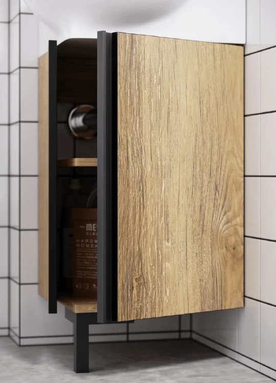 AQWELLA Porto напольная тумба под умывальник 46 см, цвет тёмное дерево