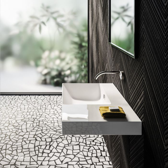 Раковина Catalano Zero 75x50, арт.0120790001, ,чаша слева, без отв. под смеситель, белый глянцевый