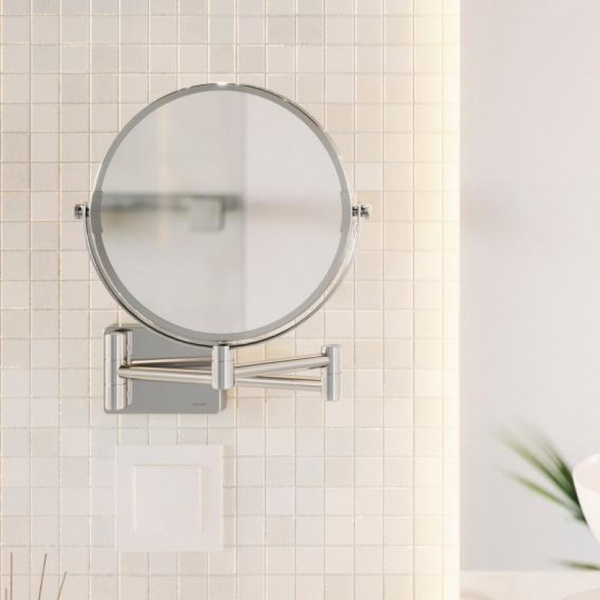 Зеркало для бритья Hansgrohe AddStoris матовый черный