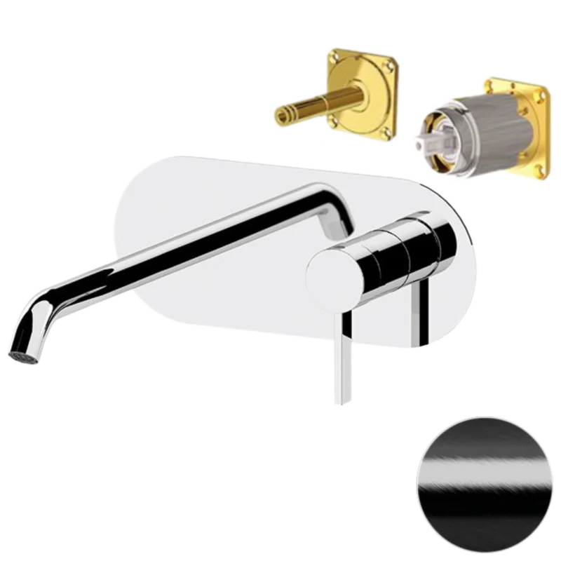 Смеситель для раковины Remer Metrica MC15KBCFP, черный брашированный хром