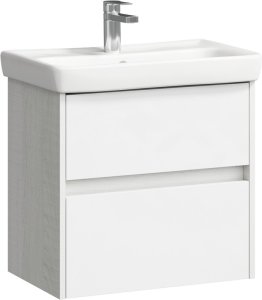 Тумба с умывальником в комплекте подвесной Aqwella Сити дуб канадский