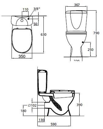 Унитаз-компакт Ideal Standard Ecco W908701 с микролифтом