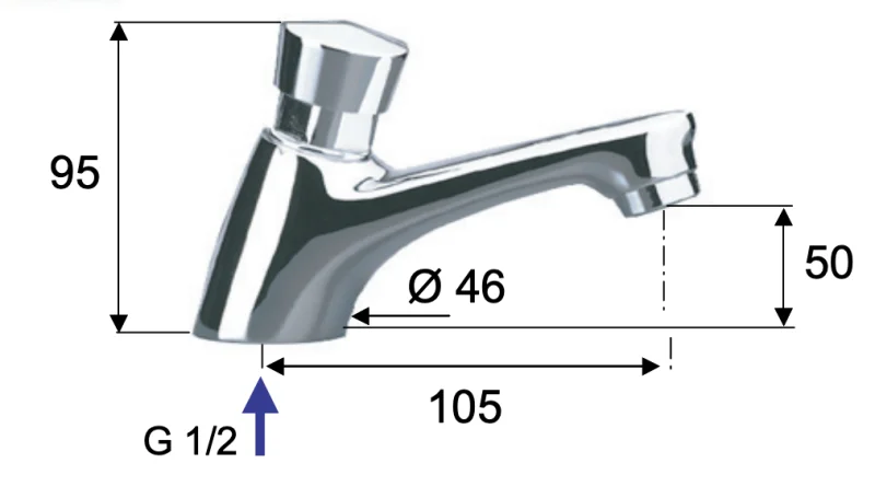 Кран порционный для раковины Remer Tempor TE15
