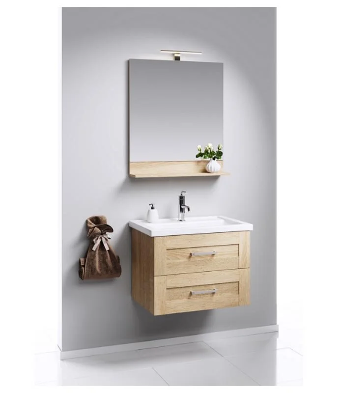 Тумба подвесной Aqwella Фостер 60 под умывальник дуб сонома