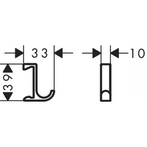 Крючок Hansgrohe WallStoris узкий матовый белый