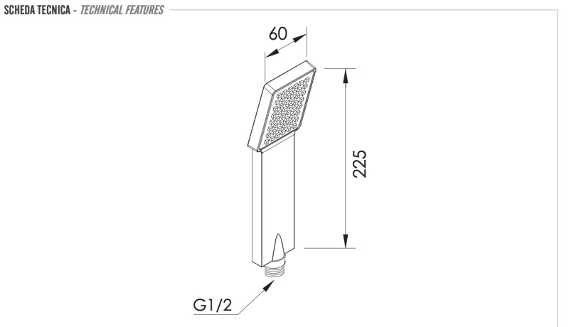 Ручной душ Remer 317SQX, хром