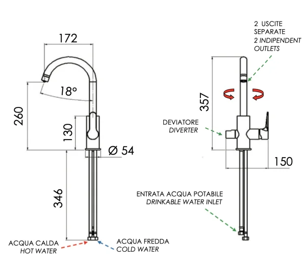 Смеситель для кухни Remer Winner W79DW
