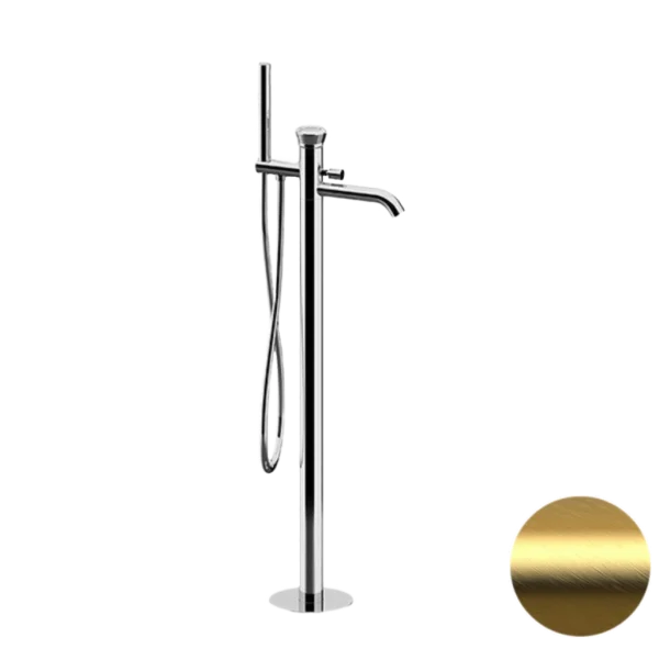 Смеситель для ванны Remer Element ET08BG, золото брашированное