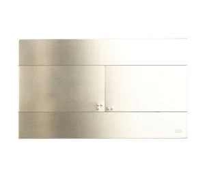 Кнопка смыва механическая OLI Slim 888561 INOX (белое золото), металл