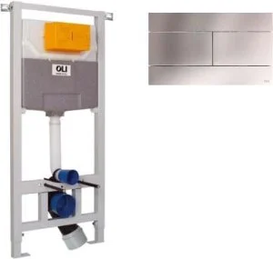 Комплект инсталляции OLI 120 + клавиша Slim металлическая, нержавеющая сталь, 885052 + 57141