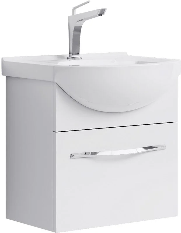 Тумба подвесной Aqwella Аллегро 50 под умывальник белая (1 ящик)