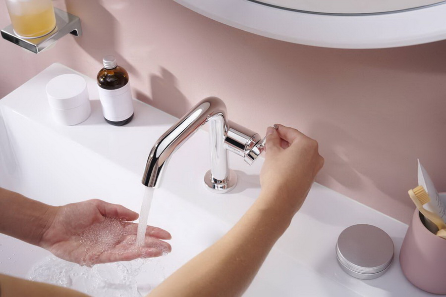 Смеситель для умывальника Hansgrohe Tecturis S 110, сливной гарнитур click-ckack, хром, 73320000