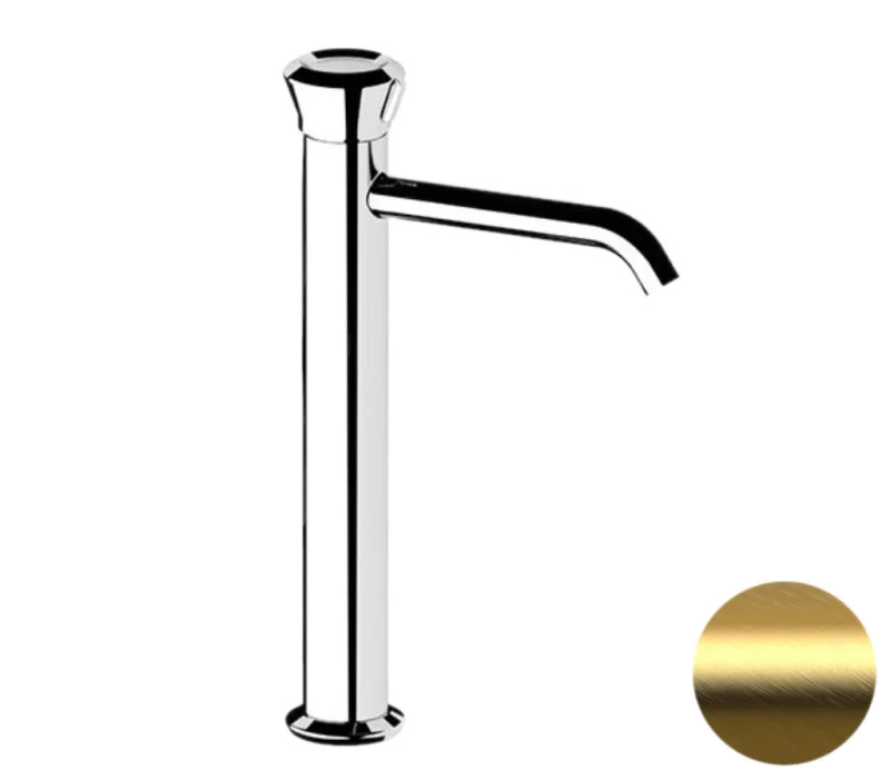 Смеситель для раковины Remer Element ET11LXLBG, золото брашированное