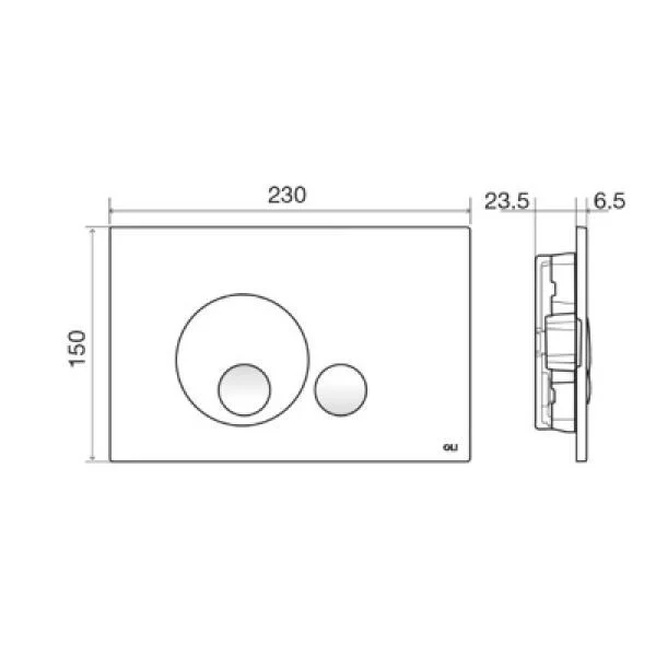 Кнопка смыва механическая OLI Globe 152953 серая soft-touch