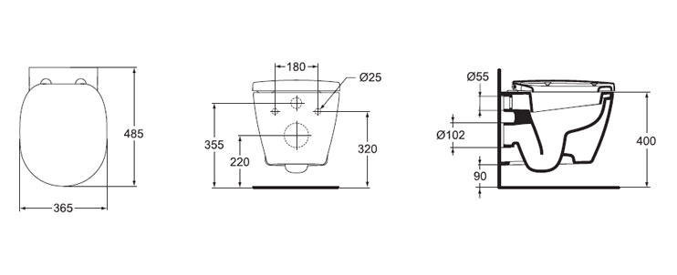 Унитаз подвесной Ideal Standard Connect E804601