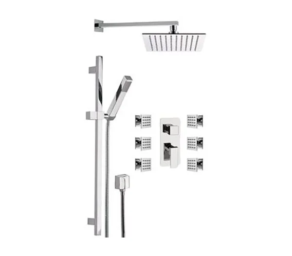 Комплект: Душевая система Remer Absolute AU93S01UFS20, хром
